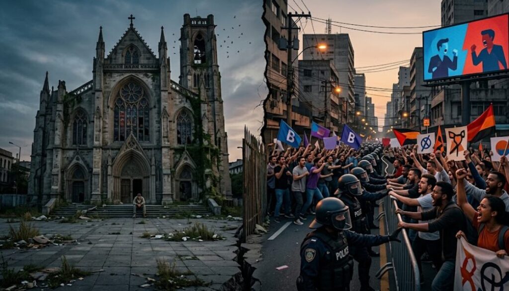宗教の衰退が政治の二極化