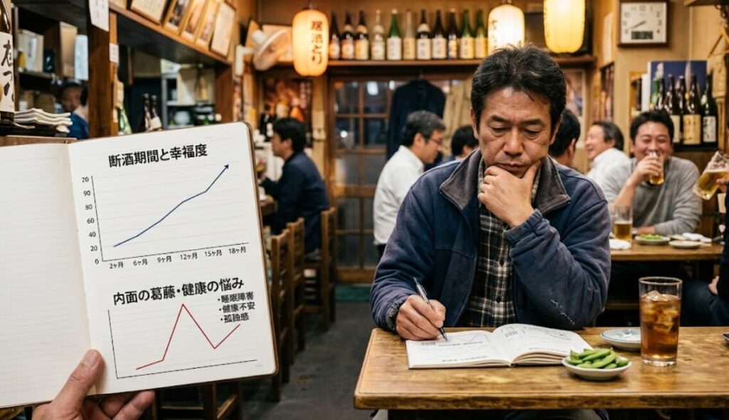 断酒者に現れた逆説的なデータ