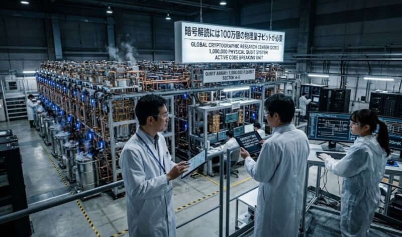 暗号解読には100万個の物理量子ビットが必要