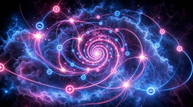 電子と陽電子（反物質）が衝突し、エネルギーを自己増幅させる螺旋