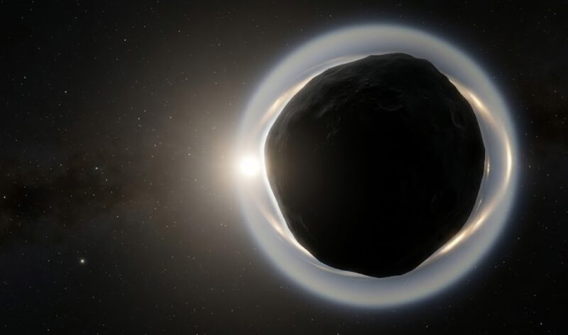 恒星掩蔽による光の屈折とグラデーション